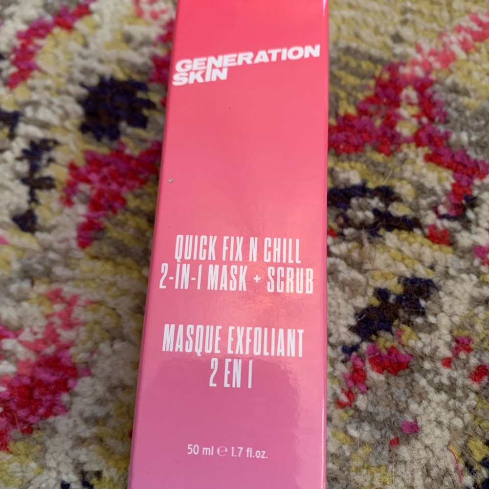 NWOT Generation Skin Quick Fix N Chill 2 in 1 Mask and Scrub 1.7 oz.